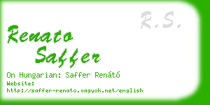 renato saffer business card